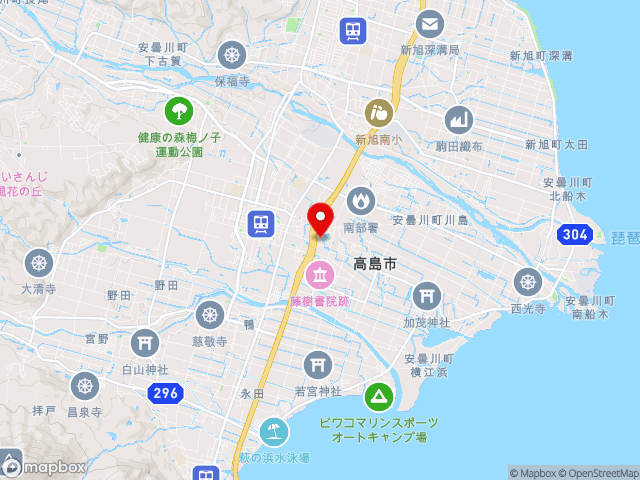 滋賀県の道の駅 藤樹の里あどがわの地図