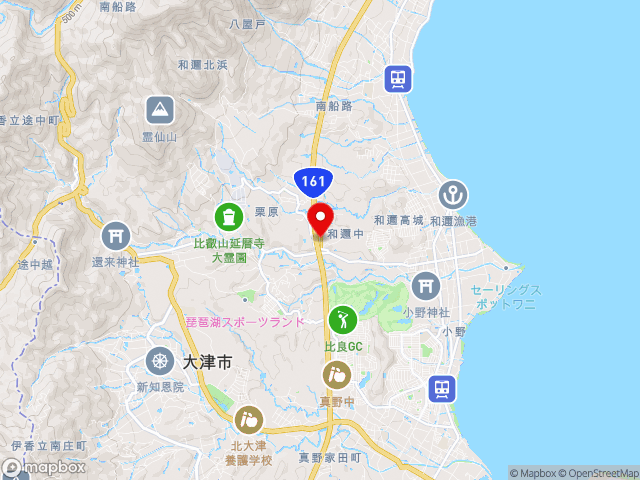 滋賀県の道の駅 妹子の郷の地図