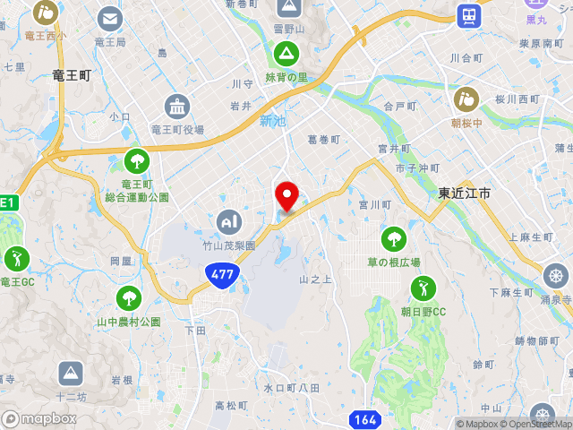 滋賀県の道の駅アグリパーク竜王の地図