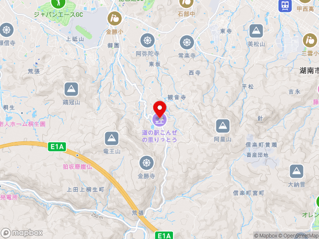 主要地方道栗東信楽線沿いの道の駅 こんぜの里りっとうの地図