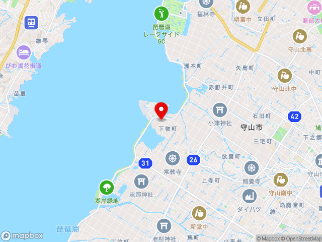 滋賀県の道の駅 草津の地図