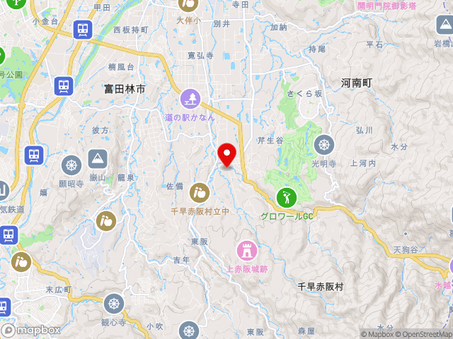 大阪府の道の駅ちはやあかさかの地図