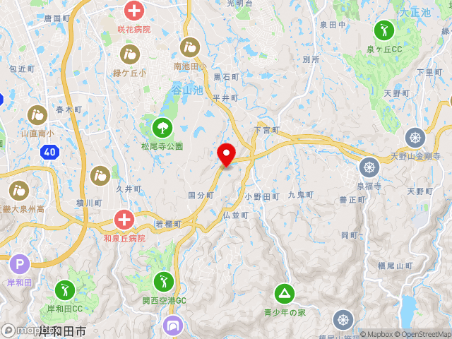 大阪府の道の駅 いずみ山愛の里の地図