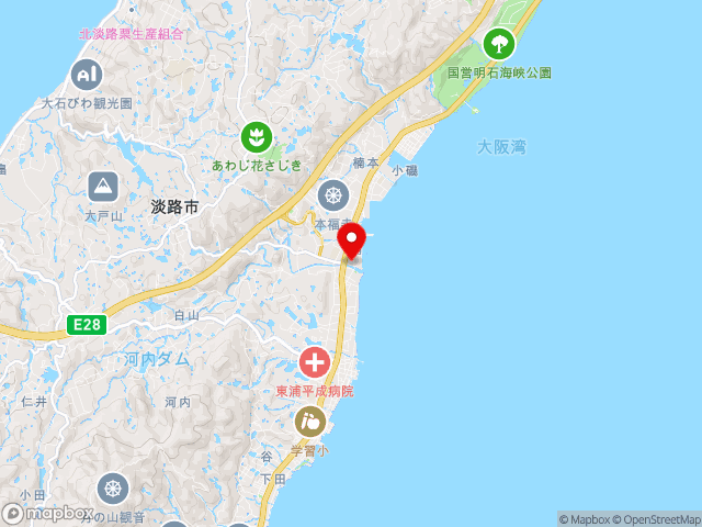 兵庫県の道の駅東浦ターミナルパークの地図