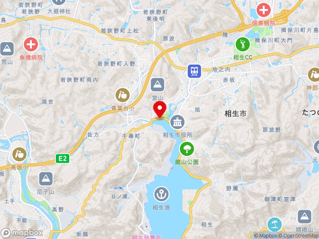 兵庫県の道の駅あいおい白龍城の地図