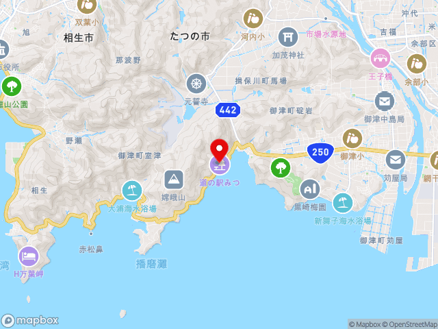 兵庫県の道の駅みつの地図