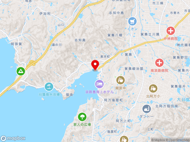 兵庫県の道の駅福良の地図