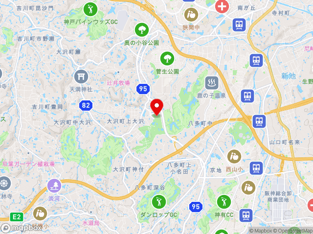 兵庫県の道の駅 神戸フルーツ・フラワーパーク大沢の地図