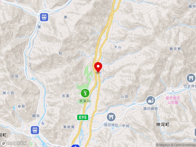 兵庫県の道の駅 銀の馬車道・神河の地図