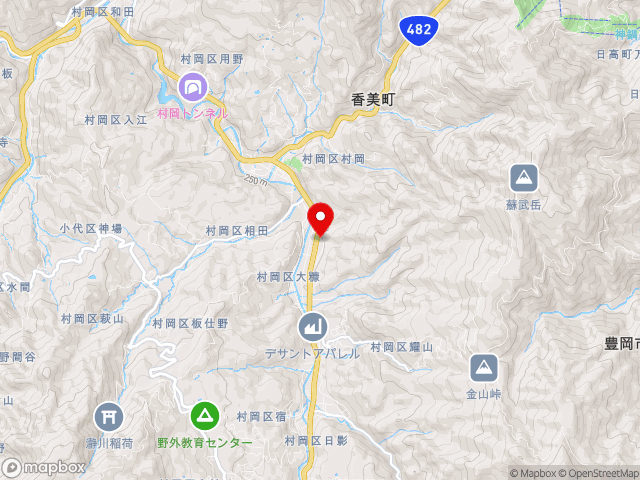 兵庫県の道の駅 村岡ファームガーデンの地図
