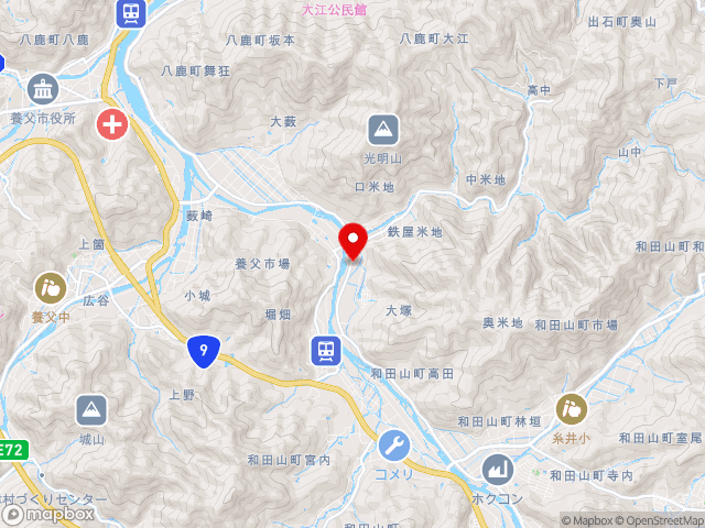 兵庫県の道の駅 やぶの地図