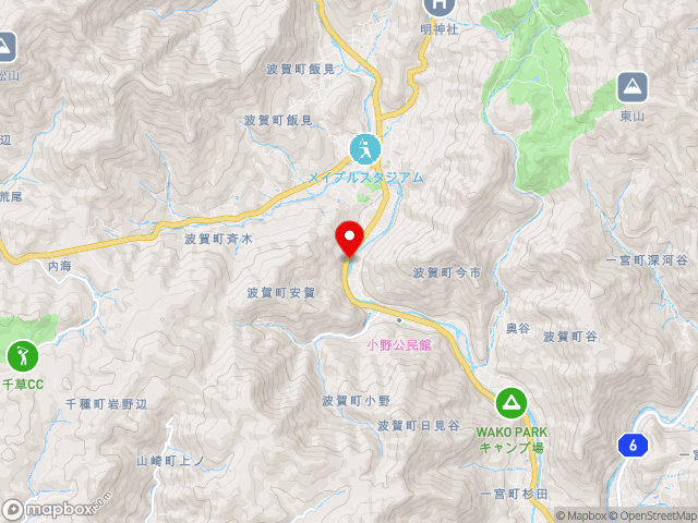 兵庫県の道の駅 みなみ波賀の地図