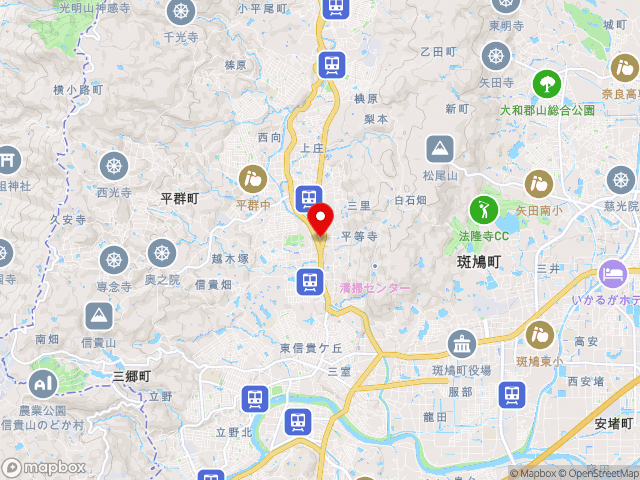 奈良県の道の駅 大和路へぐりの地図