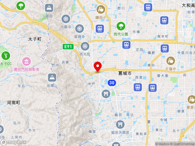奈良県の道の駅かつらぎの地図