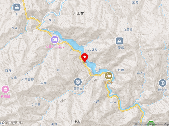 奈良県の道の駅 杉の湯　川上の地図