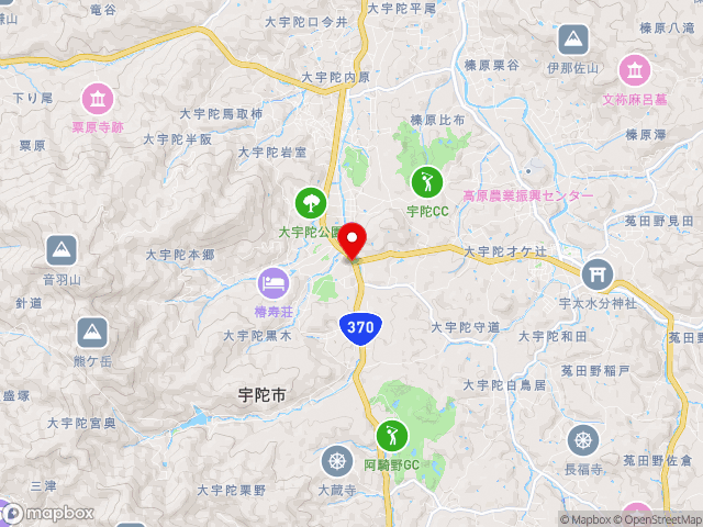 奈良県の道の駅 宇陀路大宇陀の地図