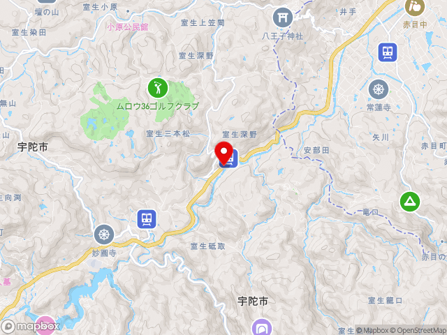 奈良県の道の駅 宇陀路室生の地図