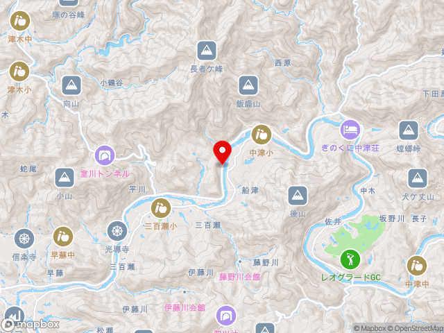 主要地方道御坊美山線沿いの道の駅 San　Pin  中津の地図