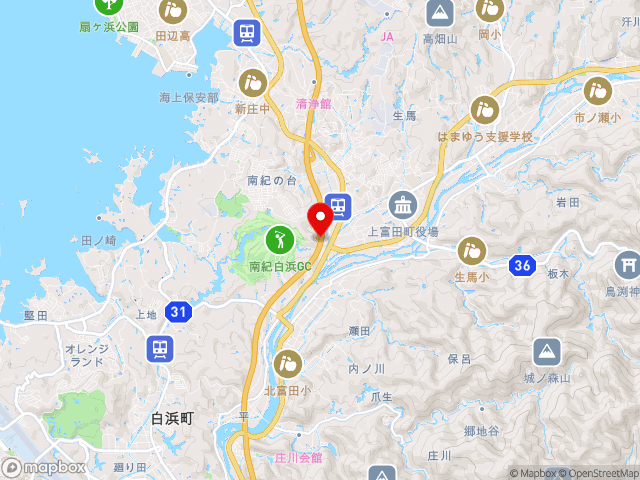 和歌山県の道の駅くちくまのの地図