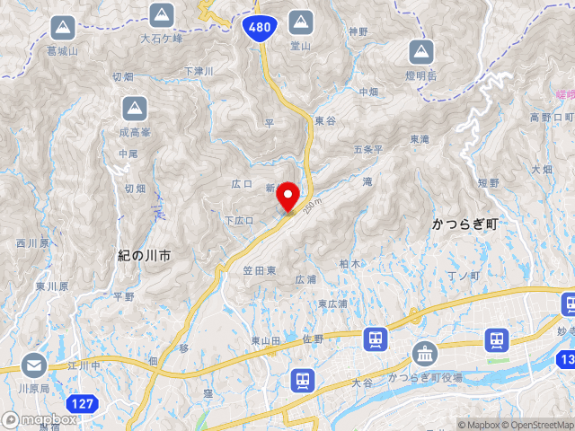 和歌山県の道の駅くしがきの里の地図