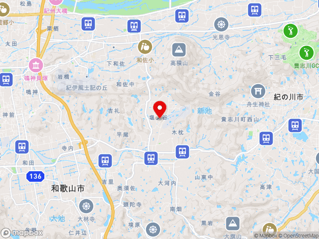 大阪府の道の駅 四季の郷公園の地図