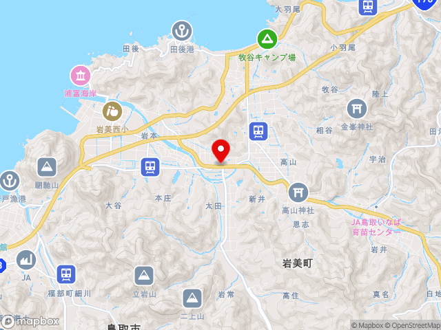鳥取県の道の駅 きなんせ岩美の地図
