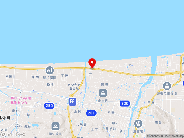 鳥取県の道の駅北条公園の地図