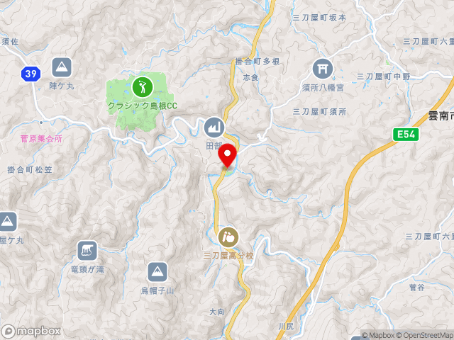広島県の道の駅 掛合の里の地図
