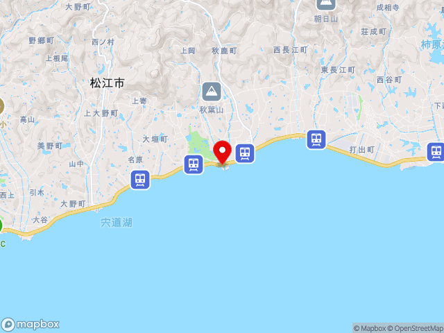島根県の道の駅秋鹿なぎさ公園の地図