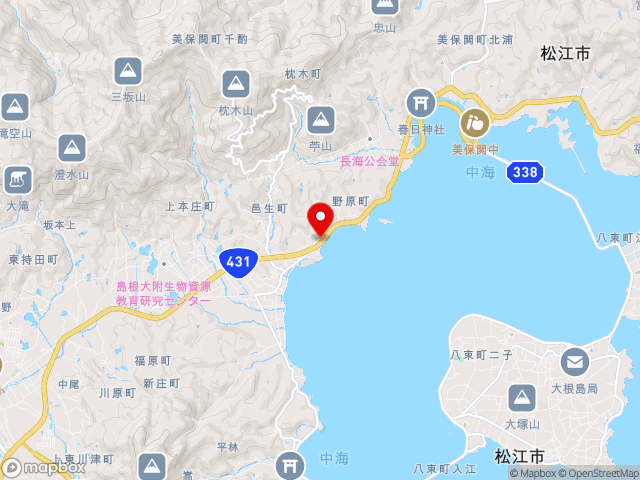 島根県の道の駅 本庄の地図