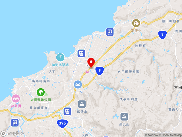島根県の道の駅 ロード銀山の地図