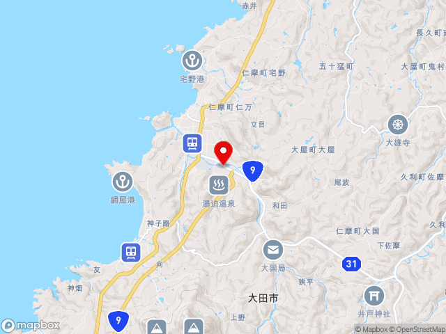 島根県の道の駅 ごいせ仁摩の地図
