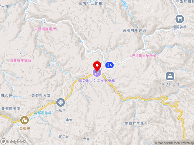 島根県の道の駅 サンエイト美都の地図