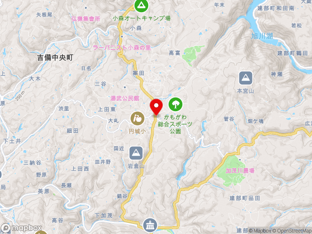 岡山県の道の駅 かもがわ円城の地図