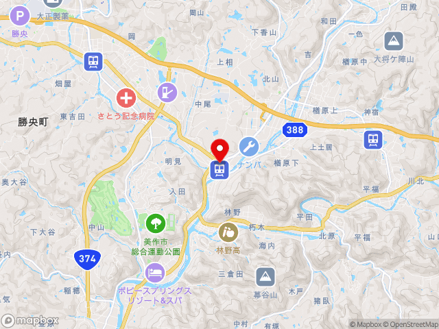県道美作奈義線沿いの道の駅 彩菜茶屋の地図