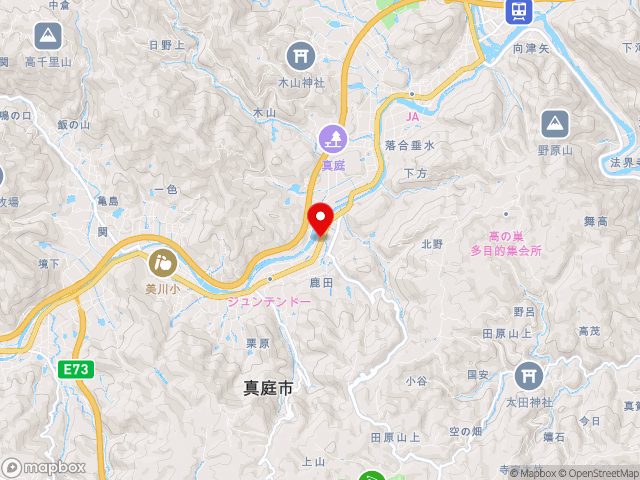 国道313号沿いの道の駅 醍醐の里の地図