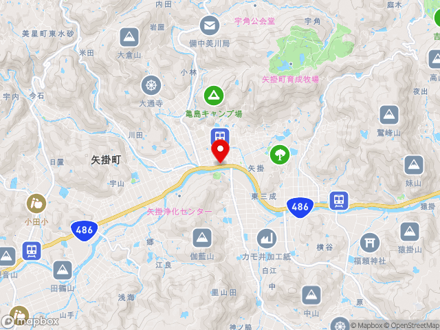 岡山県の道の駅山陽道やかげ宿の地図