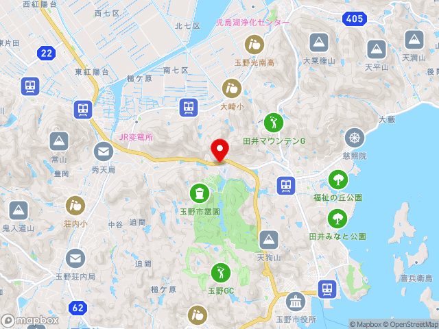 香川県の道の駅 みやま公園の地図