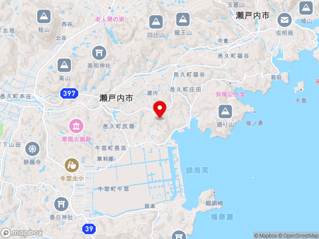 県道寒河本庄岡山線沿いの道の駅 一本松展望園の地図
