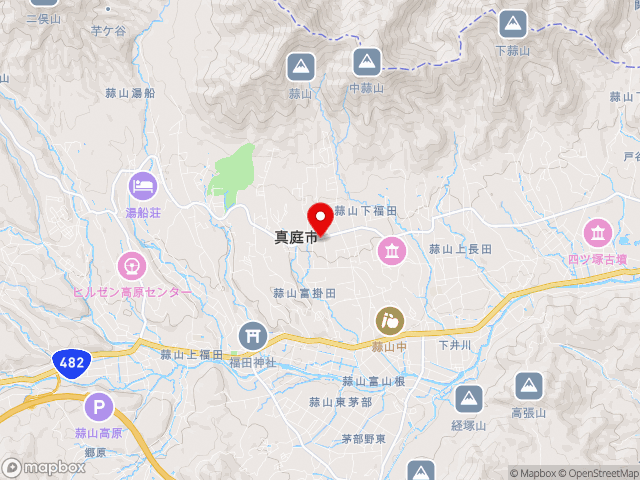 岡山県の道の駅蒜山高原の地図