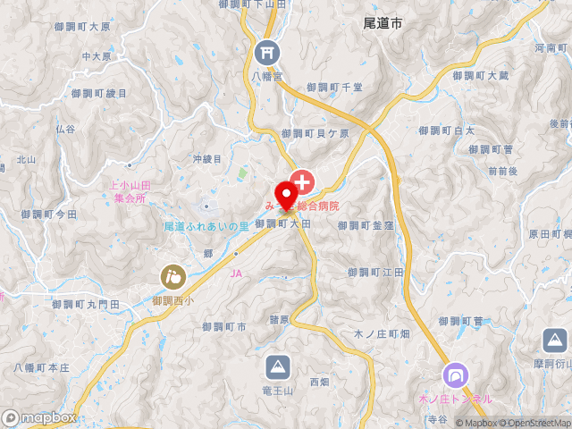 広島県の道の駅クロスロードみつぎの地図