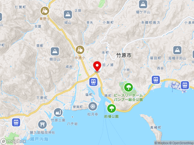 広島県の道の駅 たけはらの地図