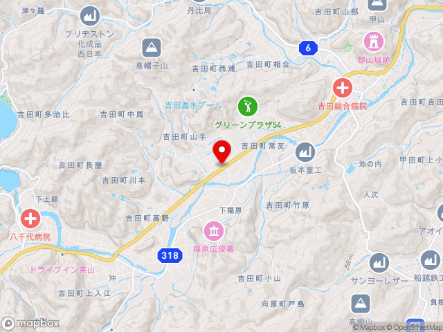 広島県の道の駅 三矢の里あきたかたの地図
