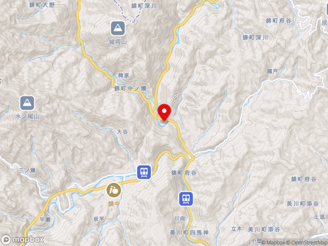 島根県の道の駅 ピュアラインにしきの地図