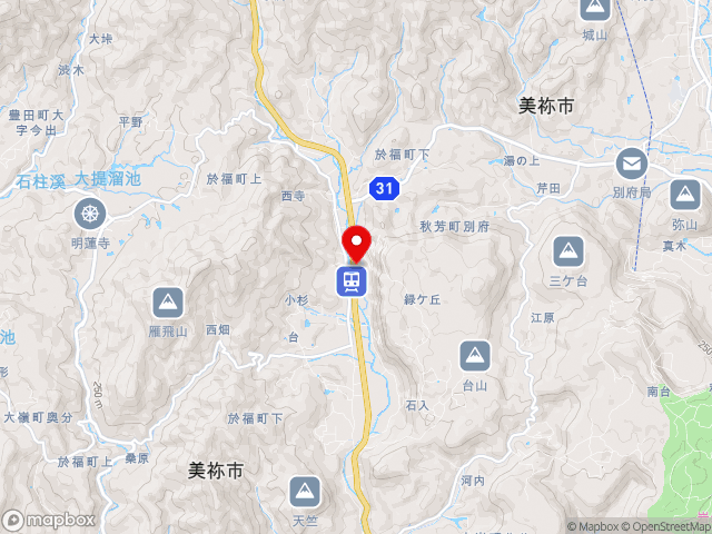 山口県の道の駅 おふくの地図