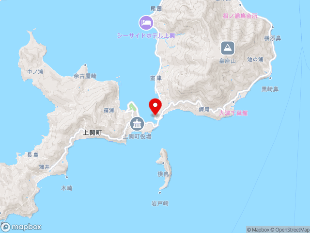 山口県の道の駅上関海峡の地図
