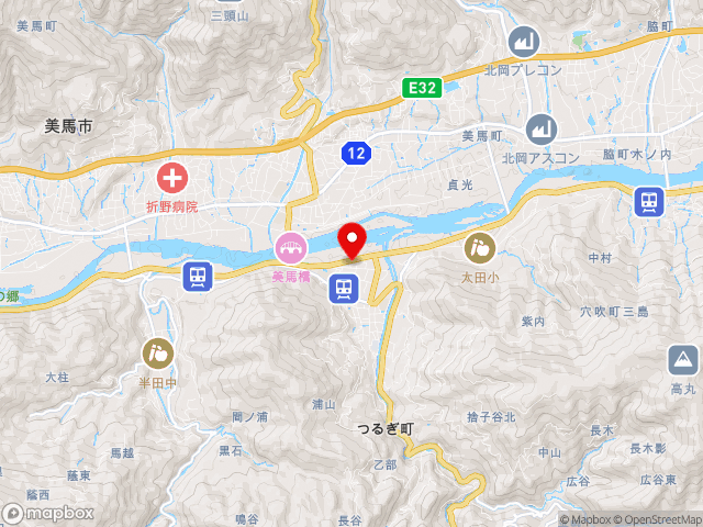 国道192号沿いの道の駅 貞光ゆうゆう館の地図