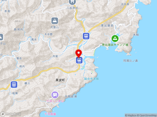 徳島県の道の駅 日和佐の地図