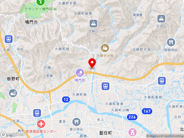 徳島県の道の駅 第九の里の地図