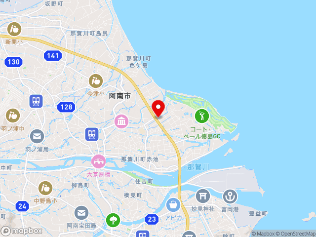 徳島県の道の駅 公方の郷なかがわの地図